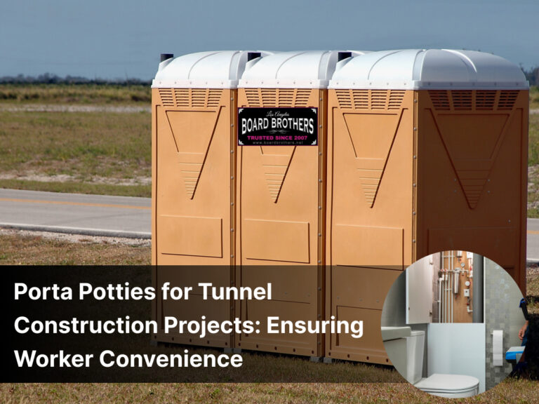 Porta Potties for Tunnel Construction