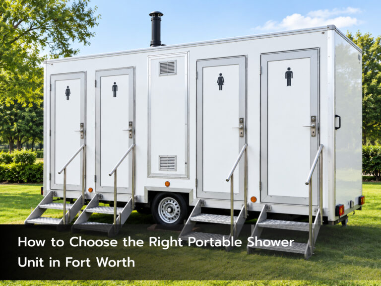 portable shower rental services in Fort Worth